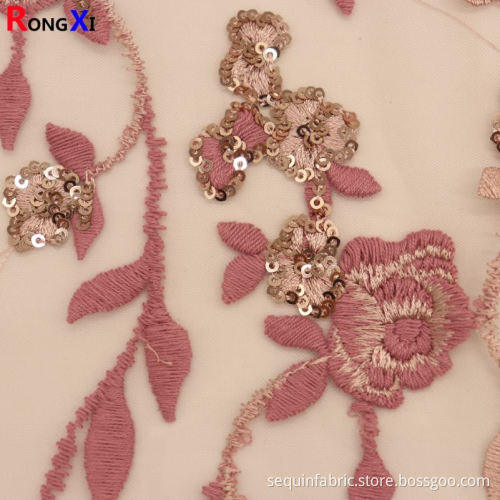 Hot Selling Sequined Fabric Rose Gold